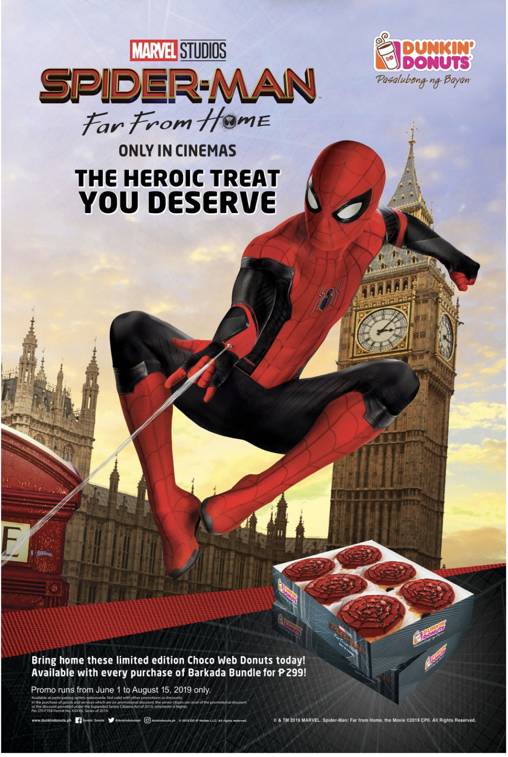 Dunkin'/Baskin Robbins x Spider-Man: Far From Home Key Visual